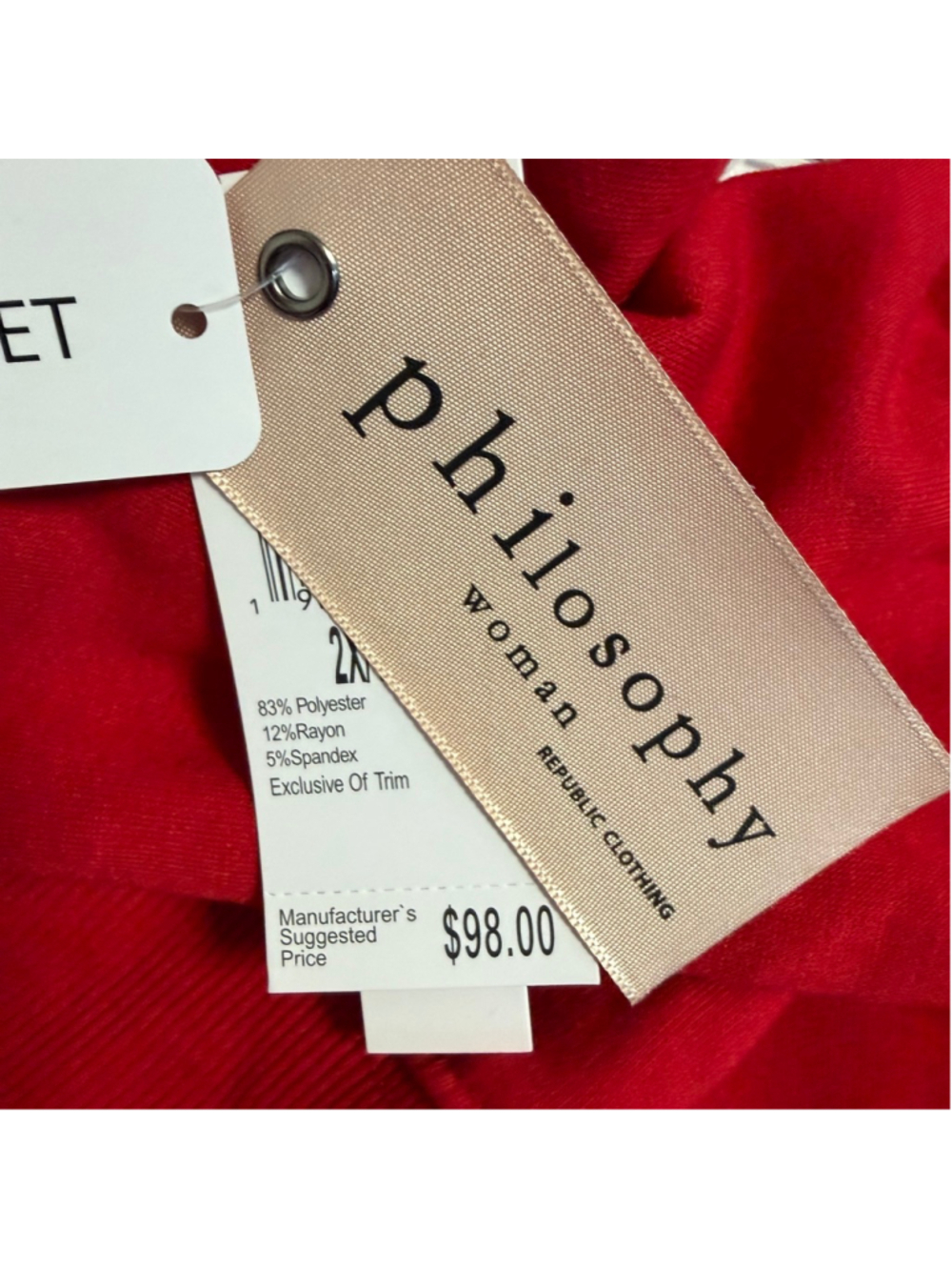 New NWT Women's Philosophy Red Gnome Christmas Pajama Set 2X 2 piece Holiday - Picture 2 of 16